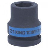 KING TONY Головка торцевая ударная шестигранная 3/4", 21 мм