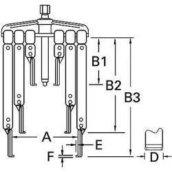 Licota Съемник подшипников двухлапый 2 в 1 (150, 220 мм)